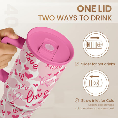 SANDJEST Heart Tumbler gift-ready designs for loved ones