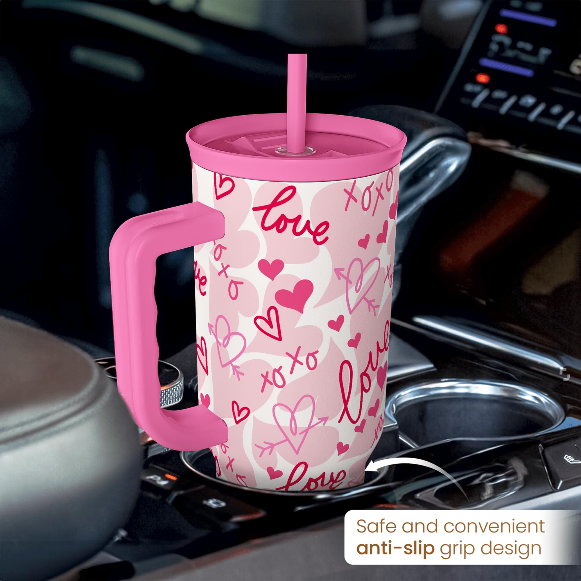 SANDJEST Heart Tumbler ideal for home, work, gym and travel