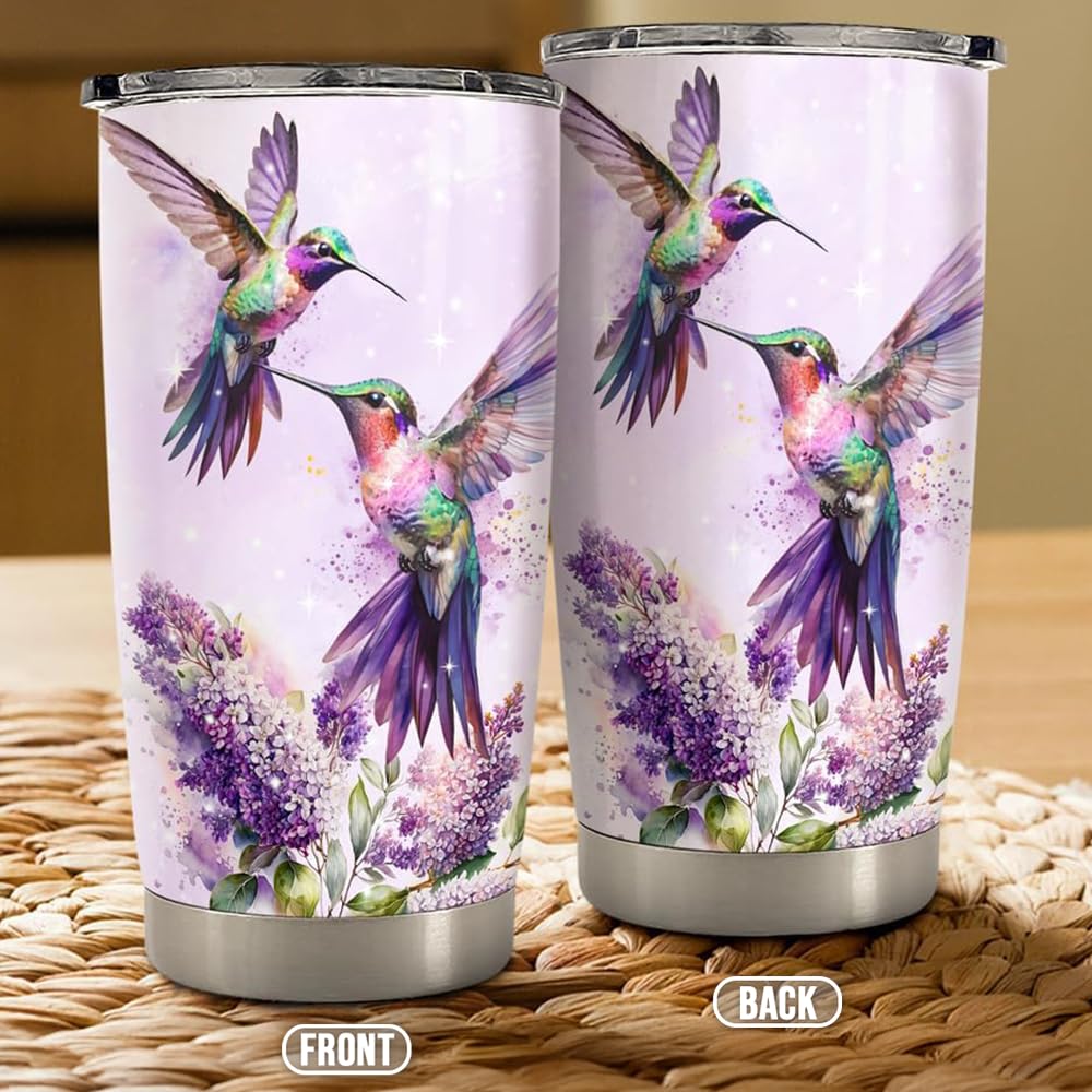SANDJEST Hummingbird Tumbler side profile highlighting double-wall insulation.