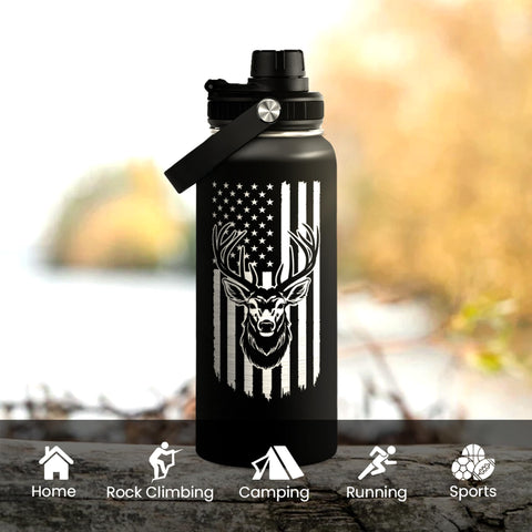 SANDJEST hunting-style bottle design for outdoor fans