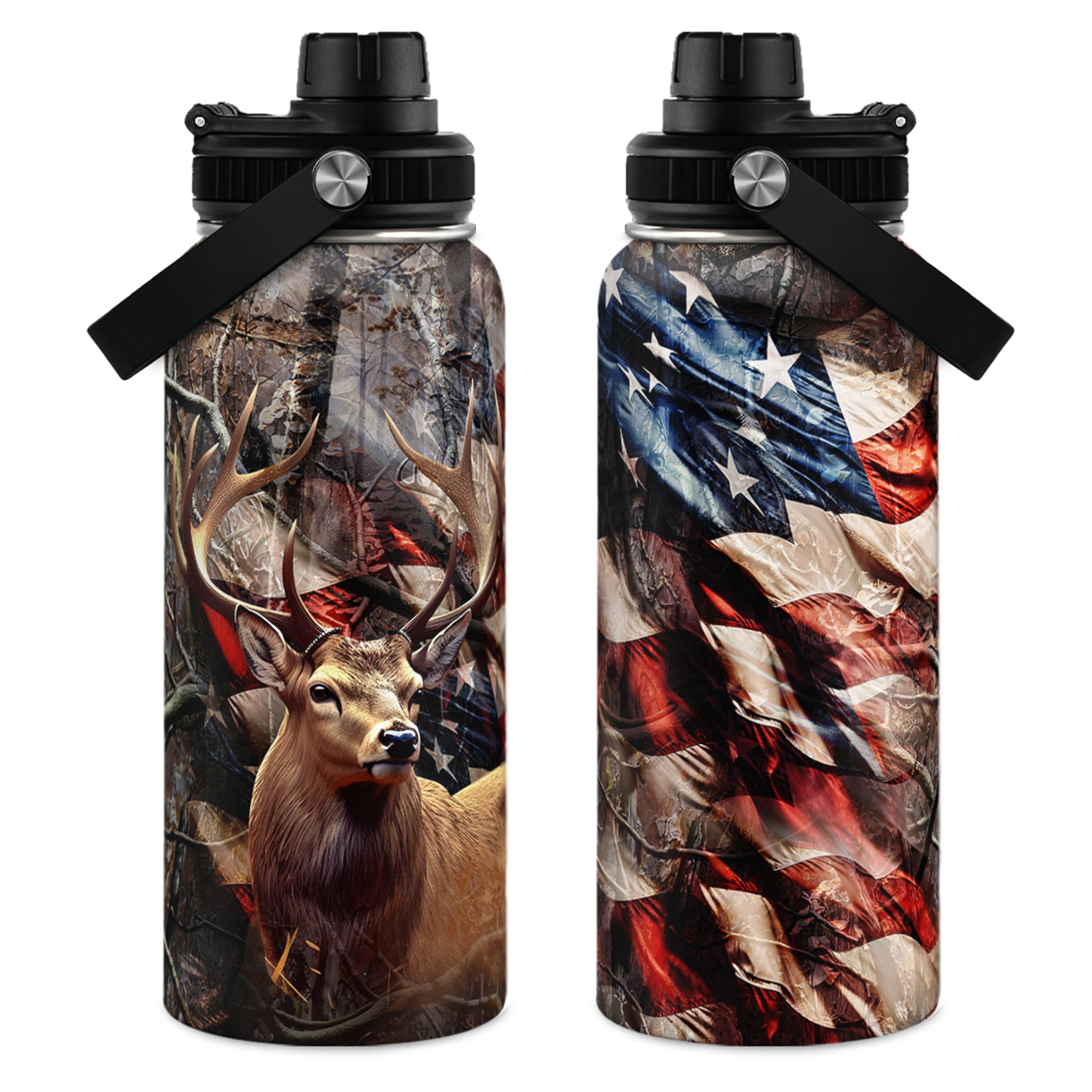 SANDJEST hunting water bottle 32oz viewed for all-day hydration
