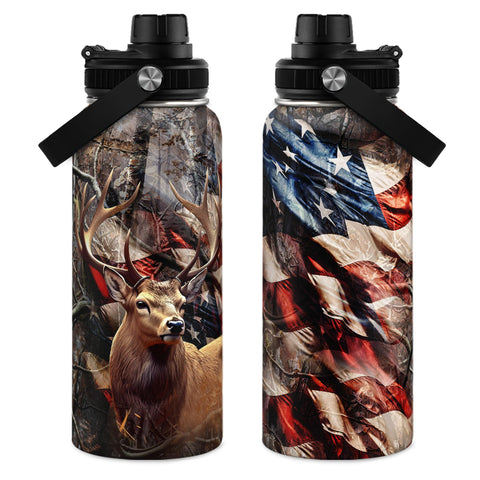 SANDJEST hunting water bottle 32oz viewed for all-day hydration