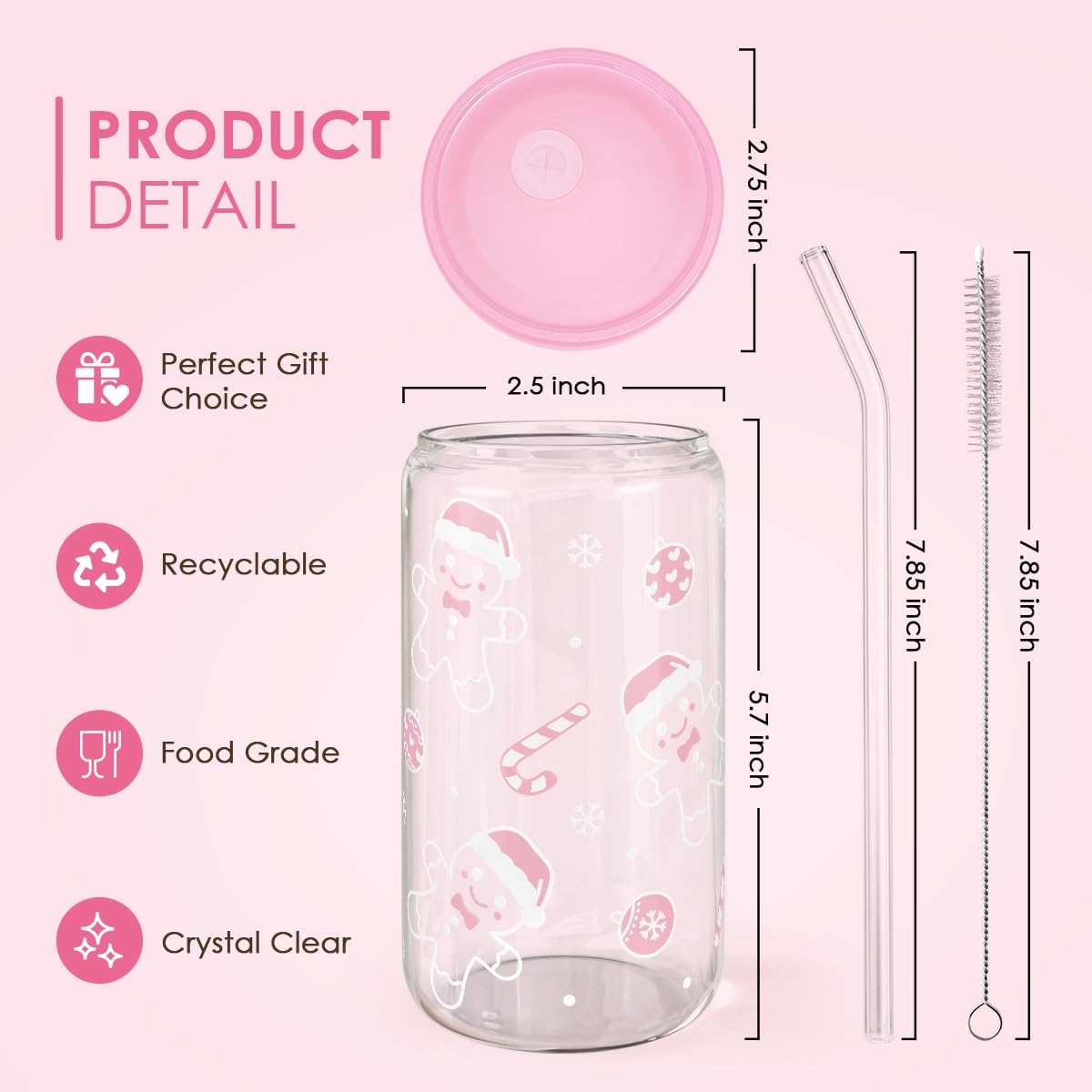 SANDJEST tumbler with straw ready for iced coffee or smoothies.