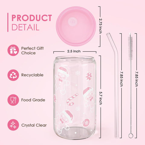 SANDJEST tumbler with straw ready for iced coffee or smoothies.