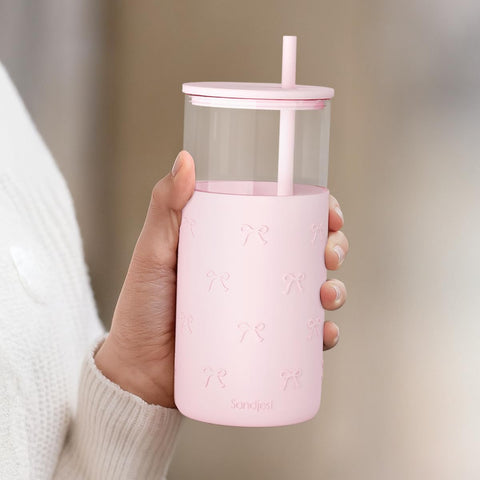 SANDJEST tumbler ideal for iced coffee, tea, and smoothies on the go