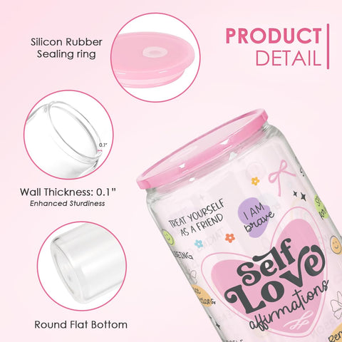 SANDJEST Inspiration Glass Can clear design highlights your beverage color.