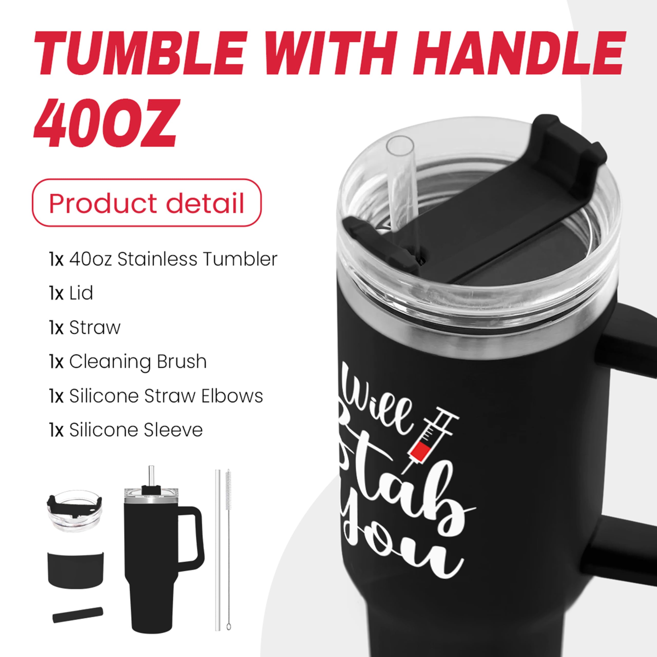 SANDJEST insulated stainless steel tumbler keeps beverages hot or cold.