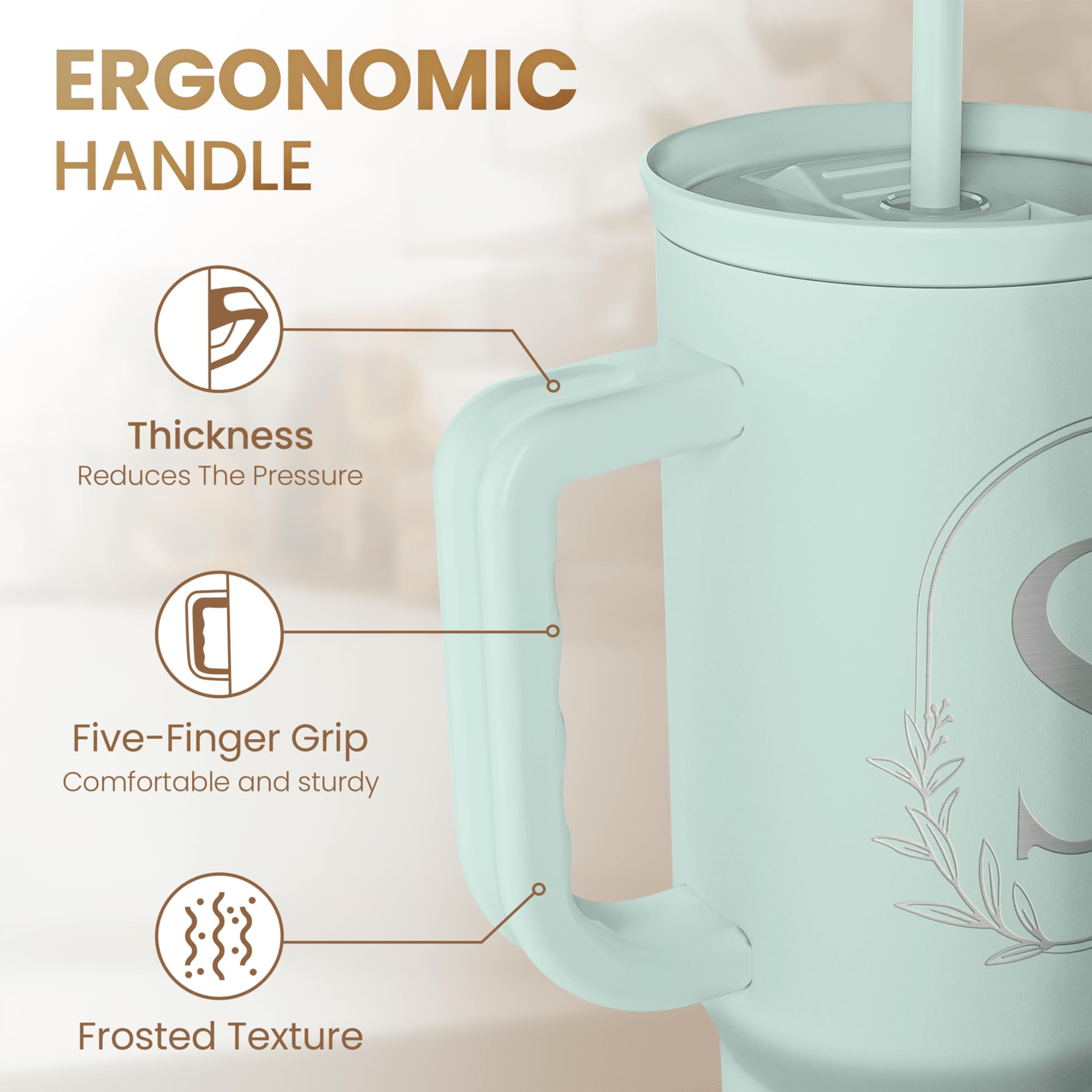 SANDJEST insulated stainless steel tumbler preserves temperature for hot or cold drinks