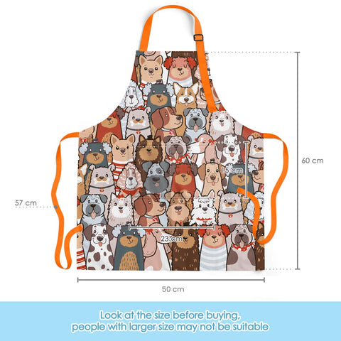 SANDJEST apron front pocket close-up, keeps kid utensils within reach during cooking.