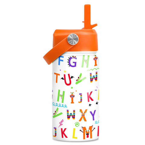 SANDJEST kids bottle with straw lid offers spill-resistant on active days
