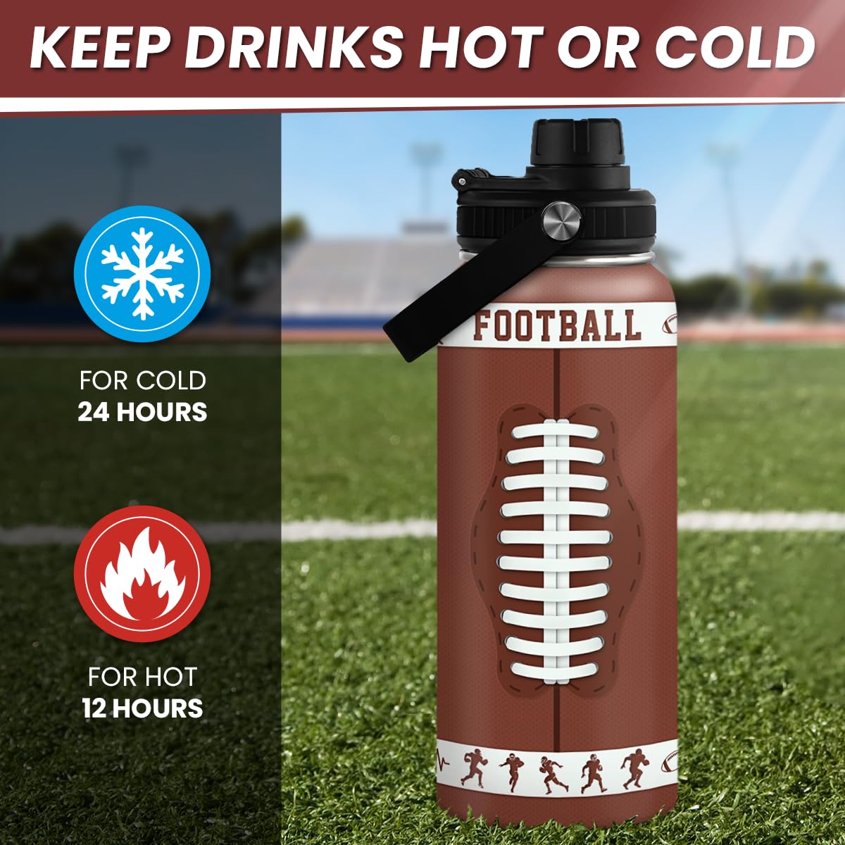 Sandjest leakproof lid sport bottle prevents spills in bags