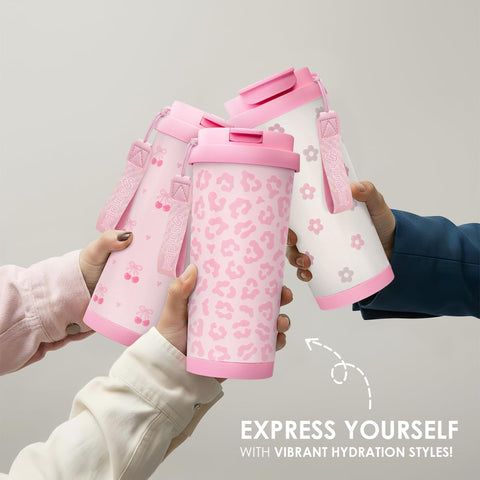 SANDJEST Leopard Tumbler is backpack-friendly for easy transport