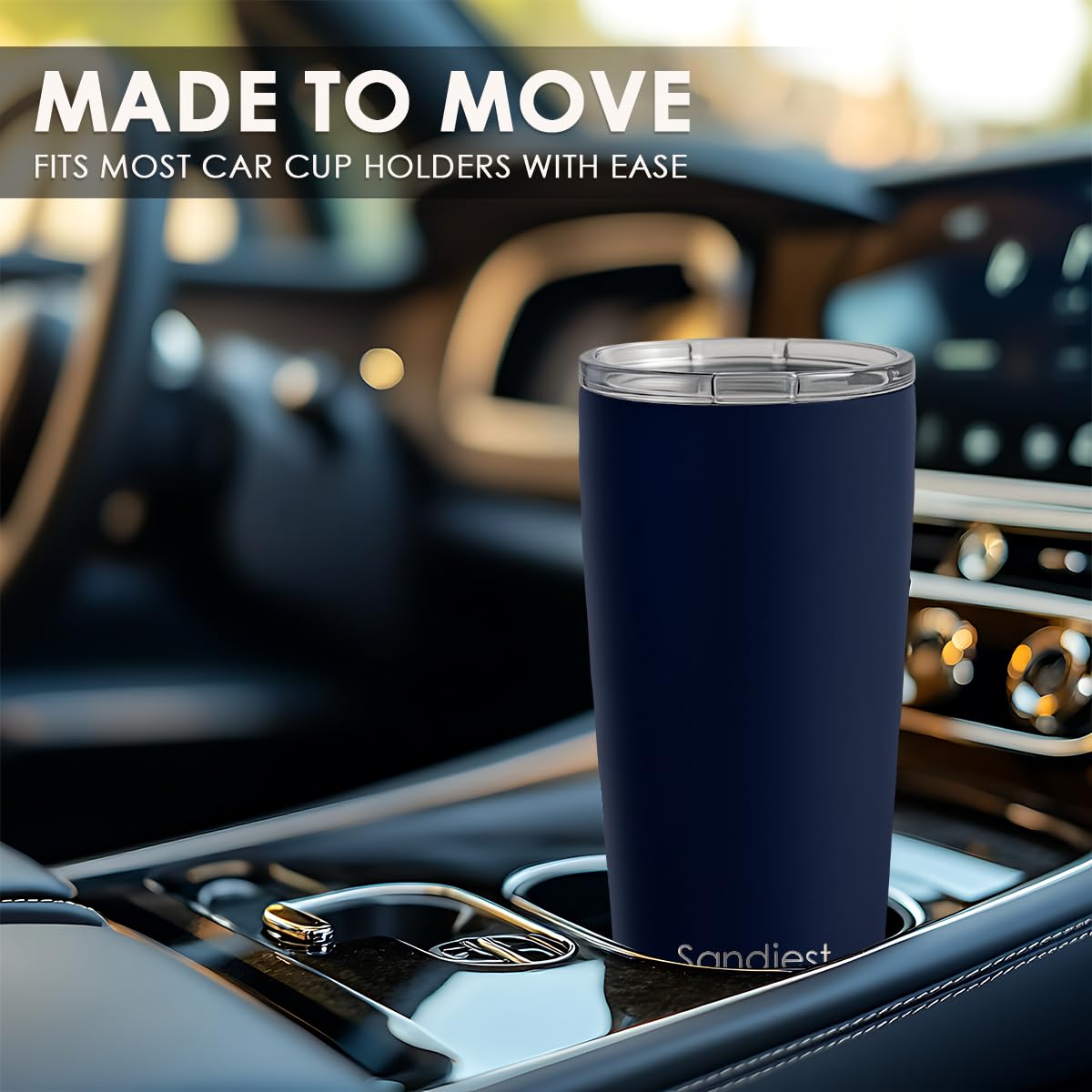 SANDJEST Navy Tumbler 20oz gift-ready packaging ideal for birthdays or holidays