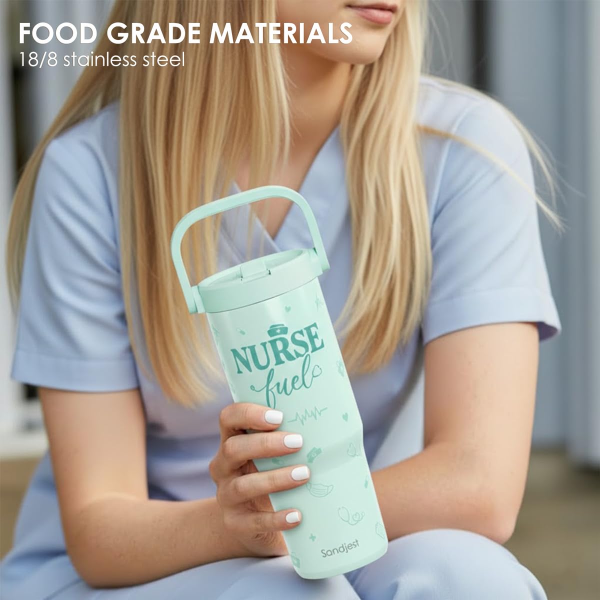 SANDJEST Nurse Fuel cup holder compatible for easy transport