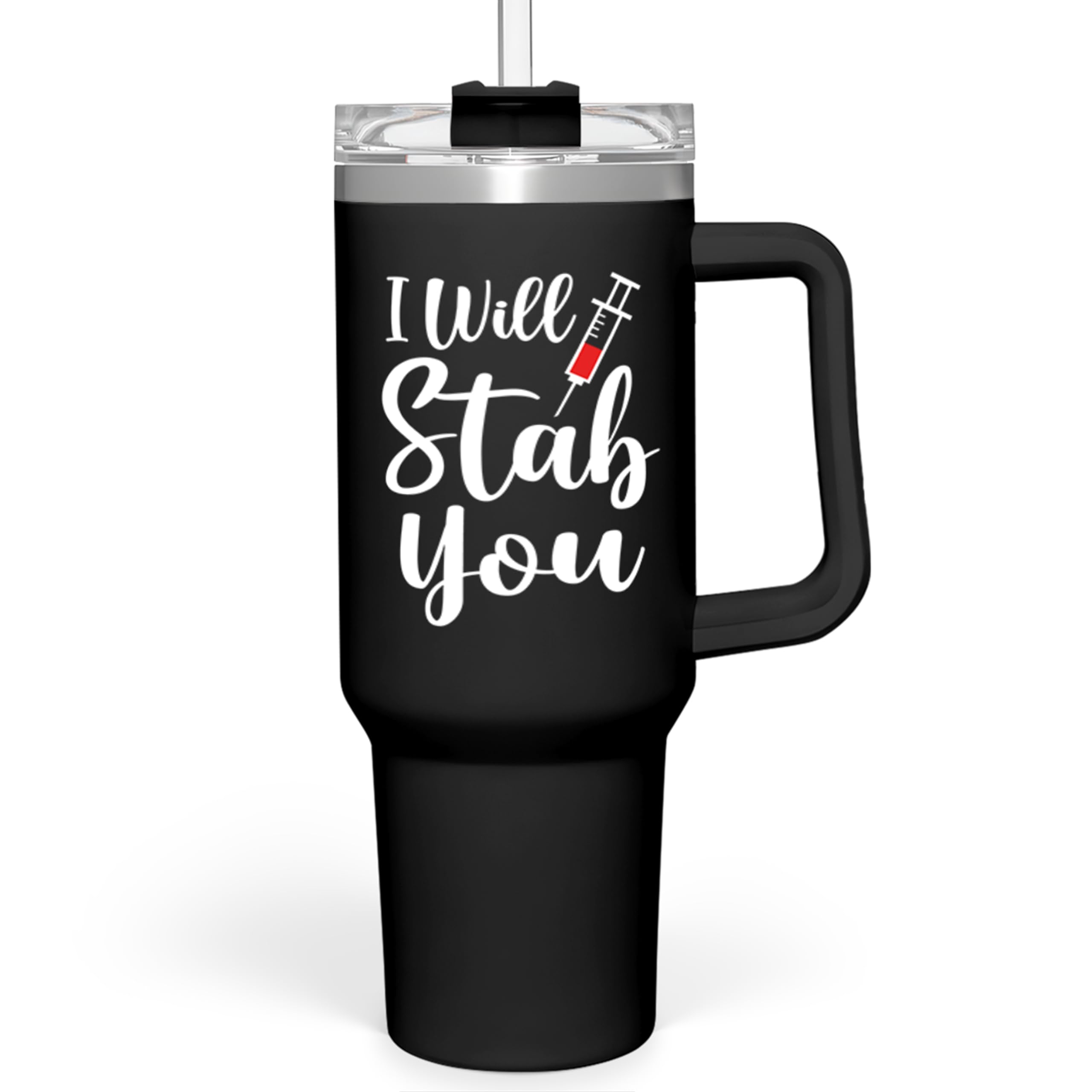 SANDJEST 40oz tumbler with handle for all-day hydration on shift.