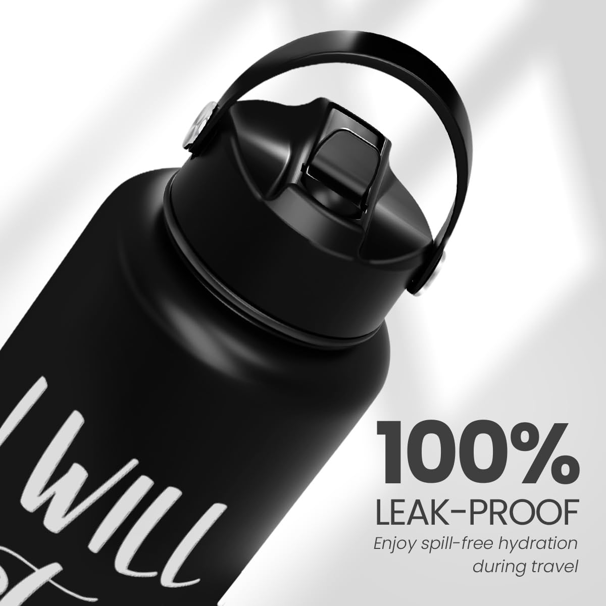 SANDJEST bottle shown in backpack for travel-friendly hydration