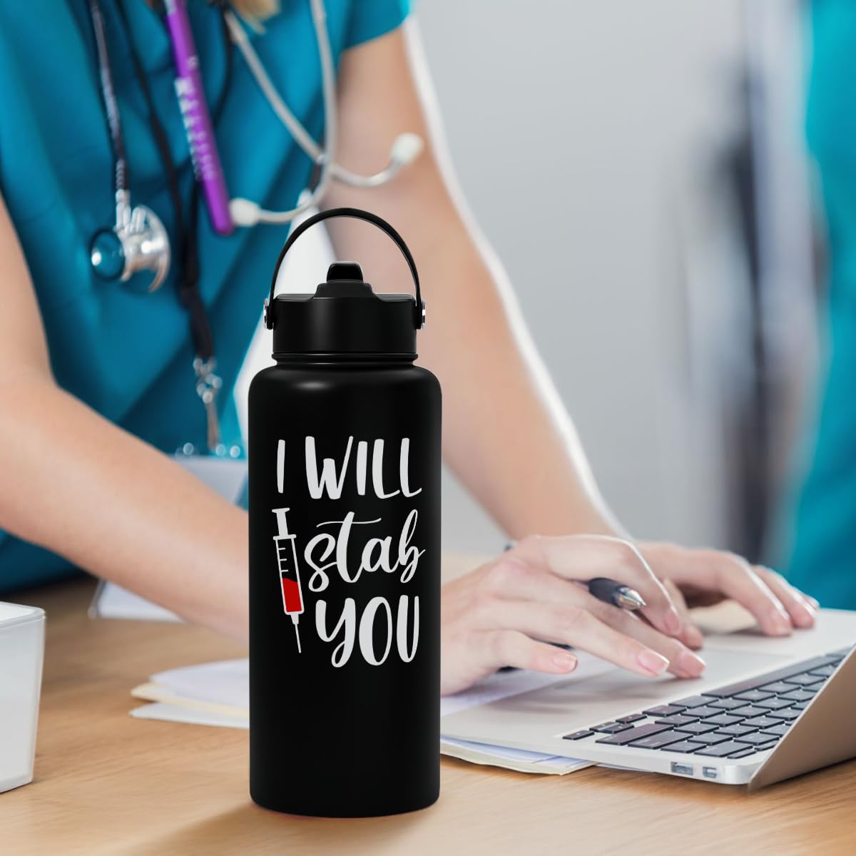 SANDJEST nurse gift bottle suitable for Christmas or birthday