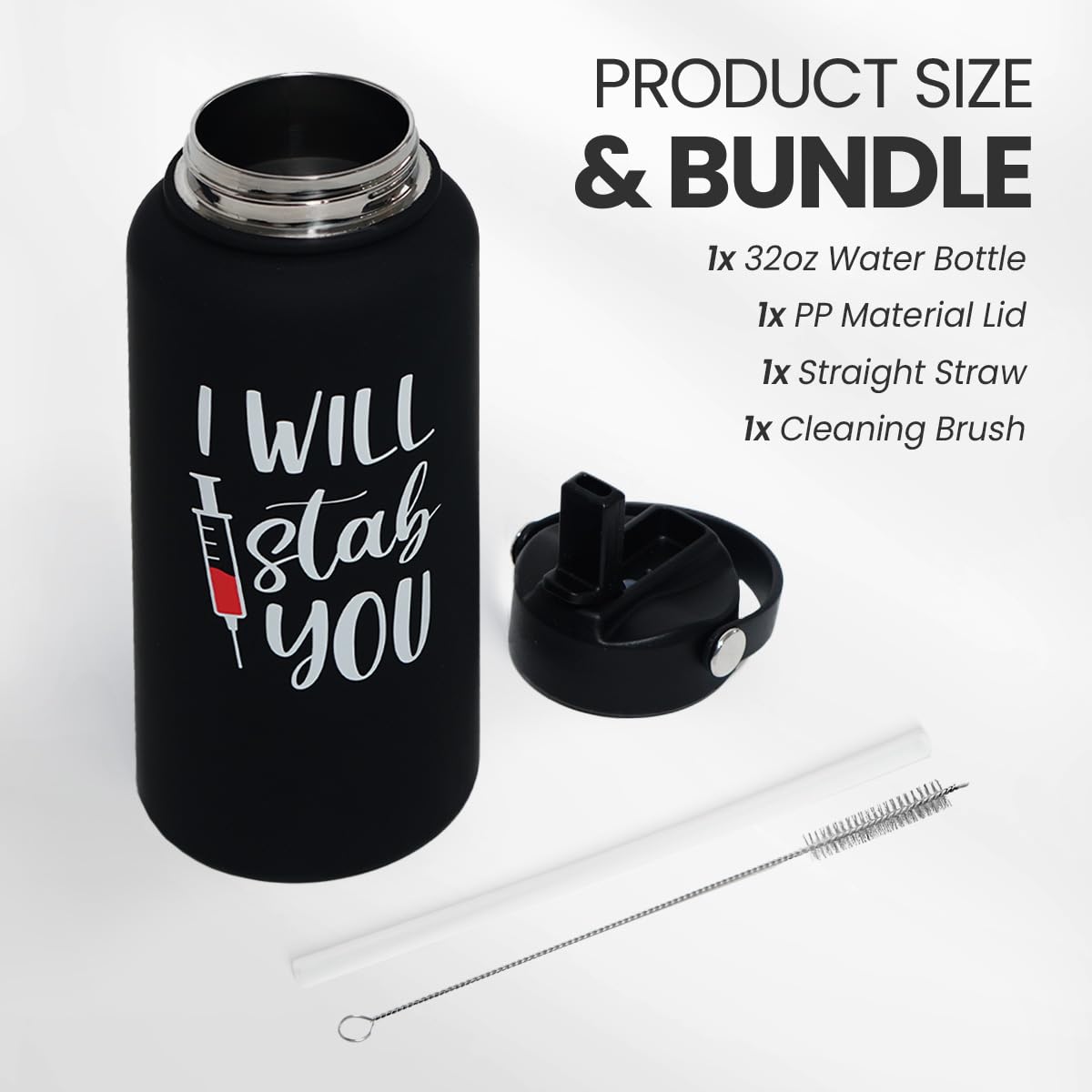 SANDJEST insulated stainless steel bottle keeps drinks at temperature