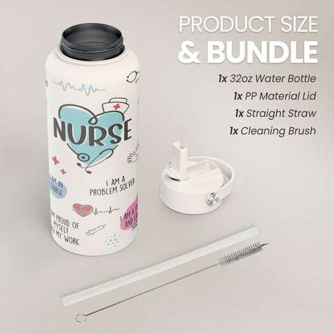 SANDJEST Nurse Water Bottle ergonomic grip for comfortable handling.