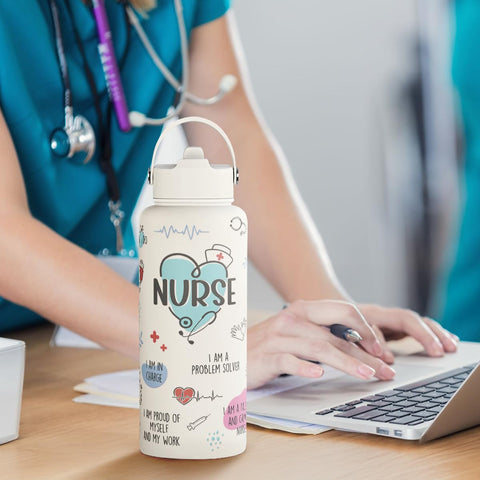 SANDJEST Nurse Water Bottle supports hydration during long shifts.