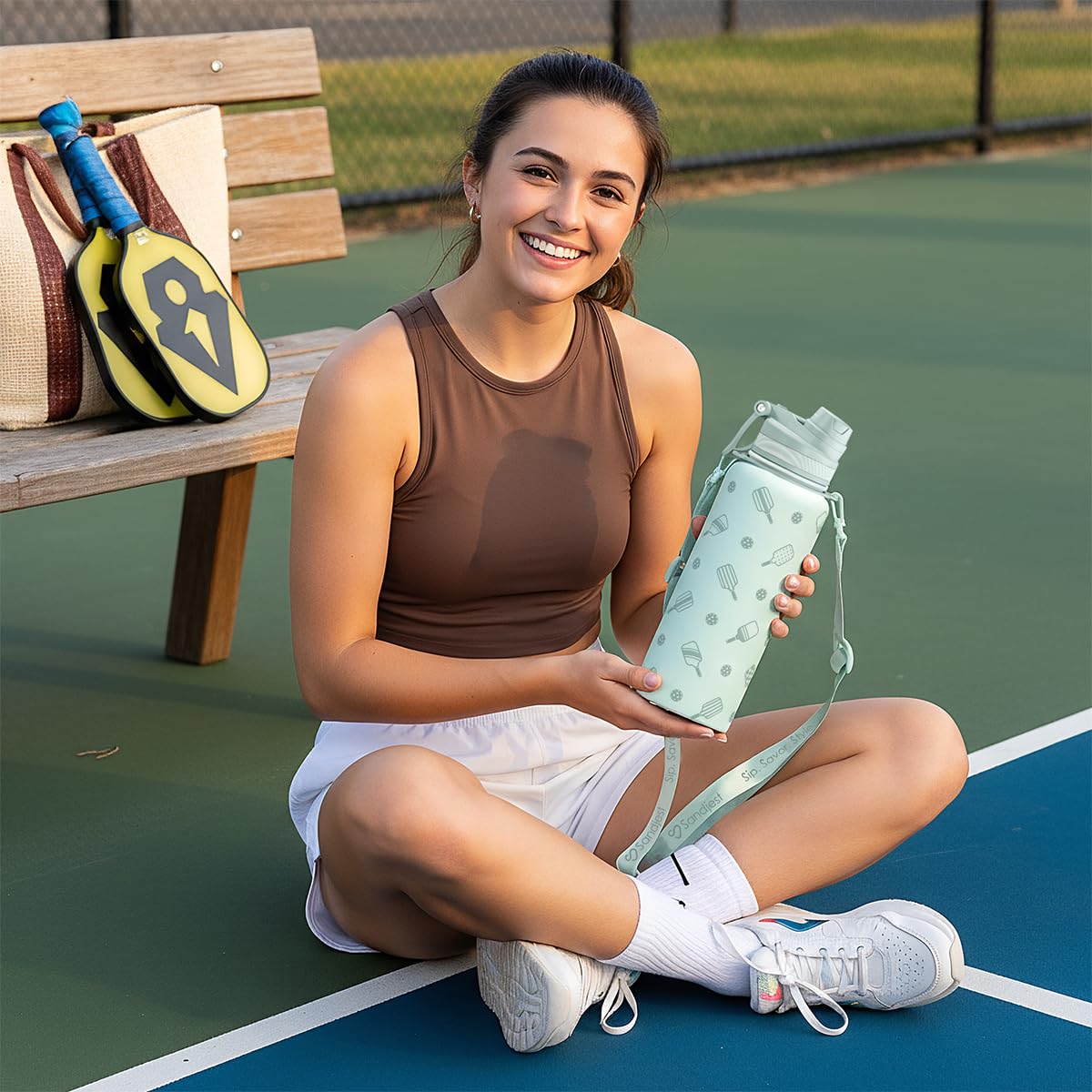 SANDJEST pickleball bottle gift idea for active friends