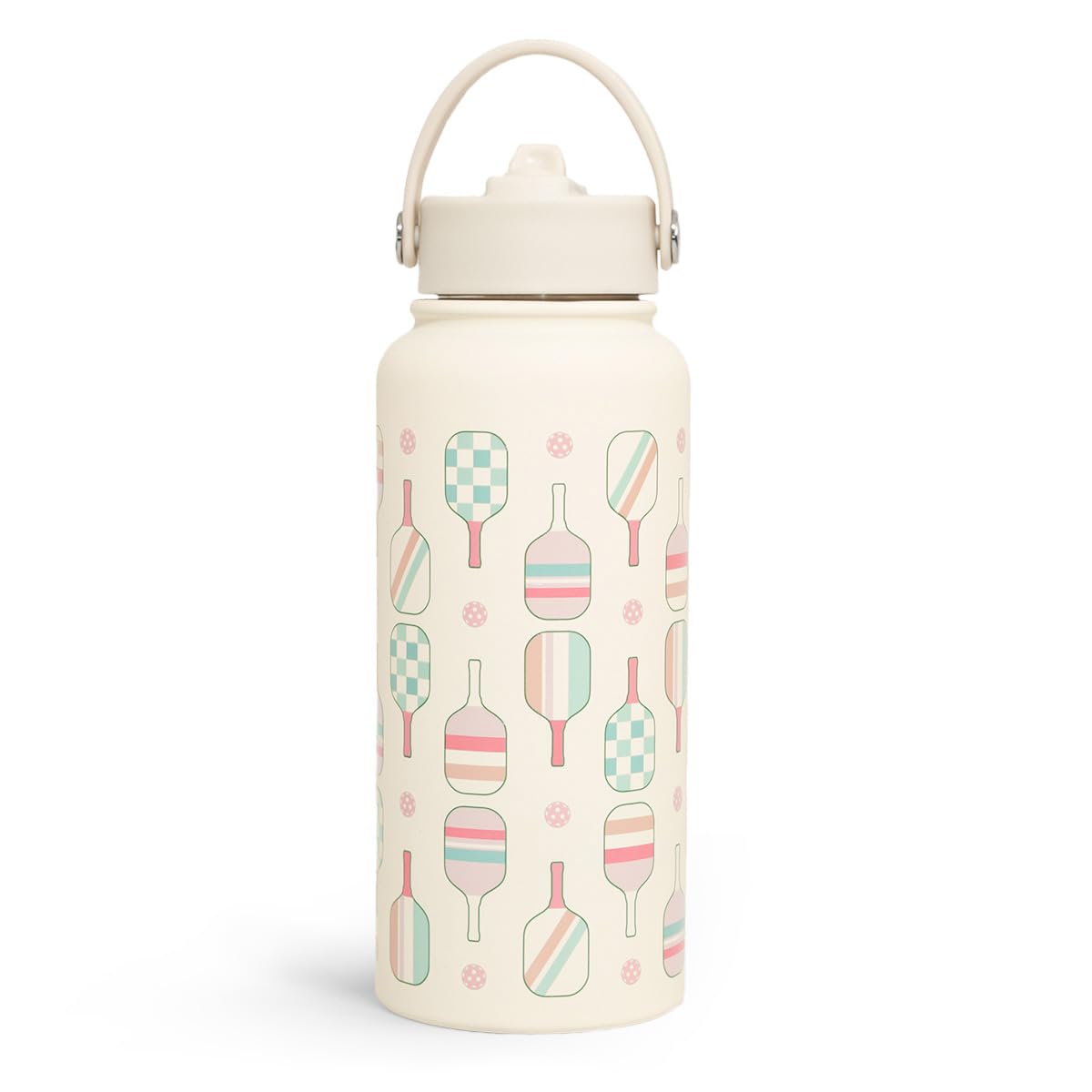 SANDJEST 32oz pickleball bottle front view for on-court hydration
