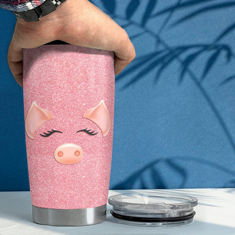 Sandjest Pig Tumbler Glitter color variation adds unique gift appeal.