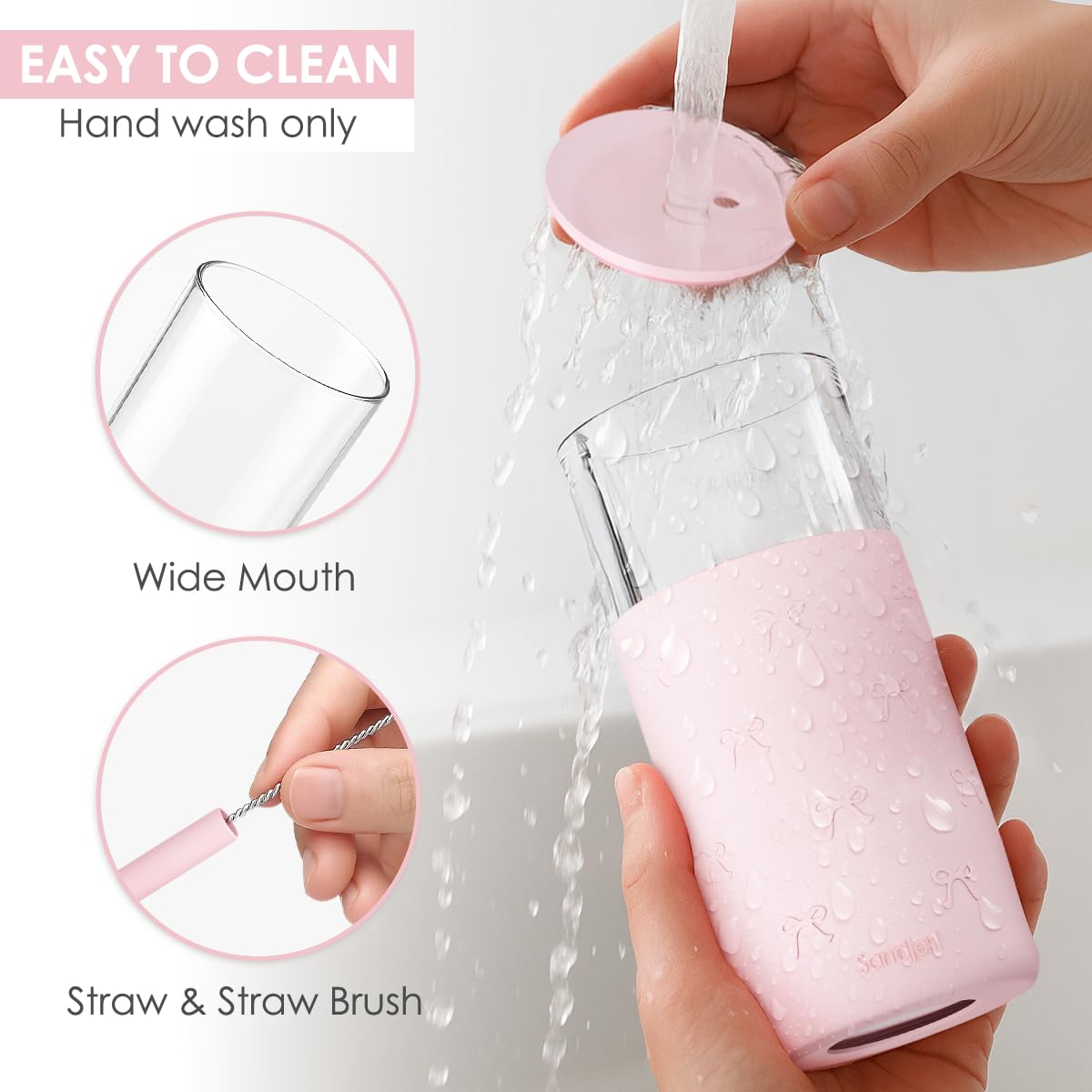 SANDJEST plastic lid keeps beverages secure during travel