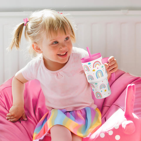 SANDJEST Rainbow Tumbler arrives gift-ready for birthdays or holidays.