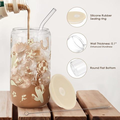 SANDJEST reusable glass straw supports eco-friendly sipping