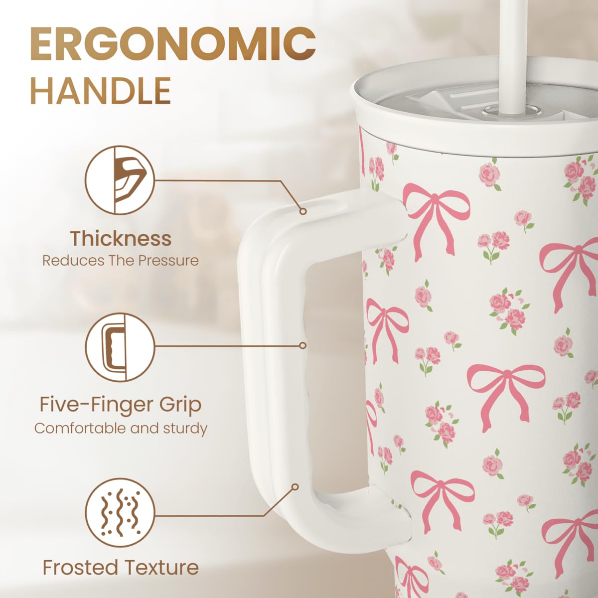 SANDJEST slider straw lid for convenient sipping