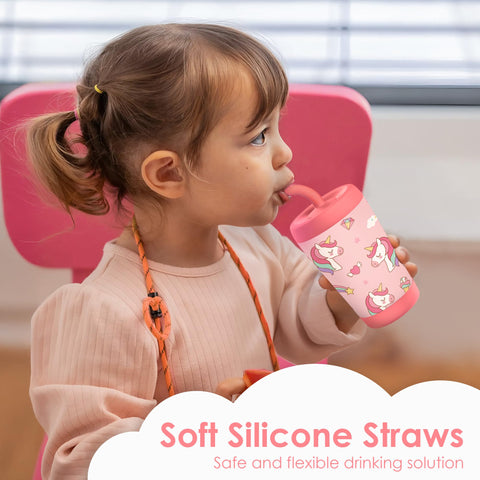 SANDJEST Spill-Resistant Straw Spout reduces spills when tumbler tips.