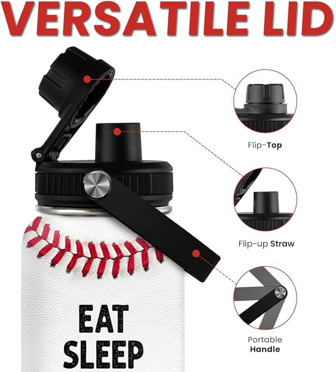 SANDJEST Baseball Bottle with sports-inspired design for fans