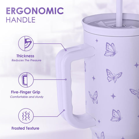 SandJest stainless steel insulated tumbler preserves cold or hot drinks longer.