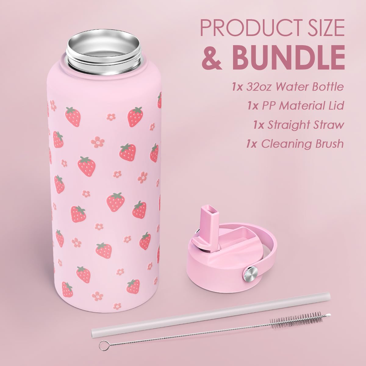 SANDJEST 32oz bottle in backpack showing travel-friendly size.