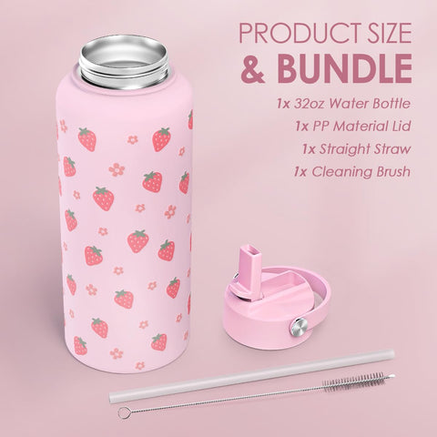 SANDJEST 32oz bottle in backpack showing travel-friendly size.