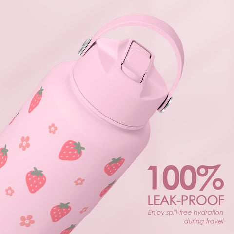 SANDJEST leakproof lid demonstrated during on-the-go use.