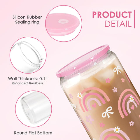 SANDJEST sustainable glass cup with straw encourages everyday hydration on the go