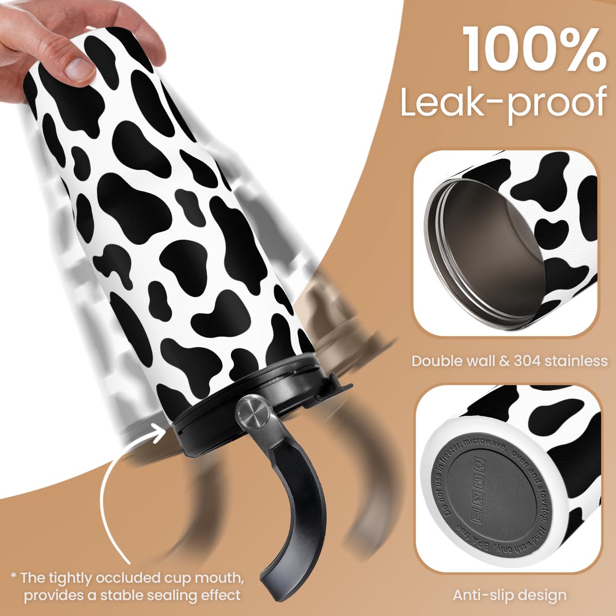 SANDJEST travel cup keeps coffee hot for hours on the go.