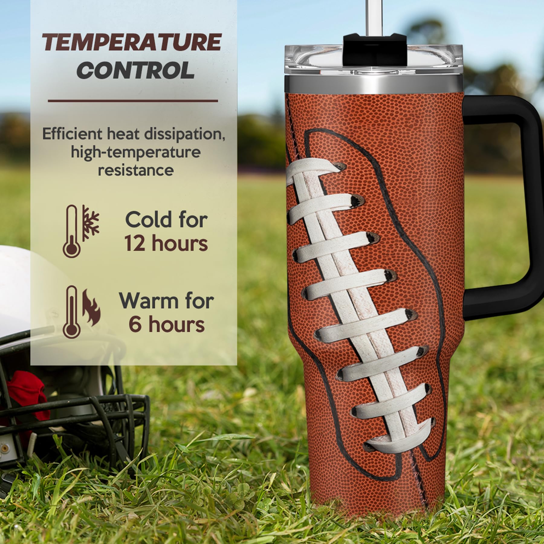 SANDJEST travel-friendly sports tumbler fits bags and benches.