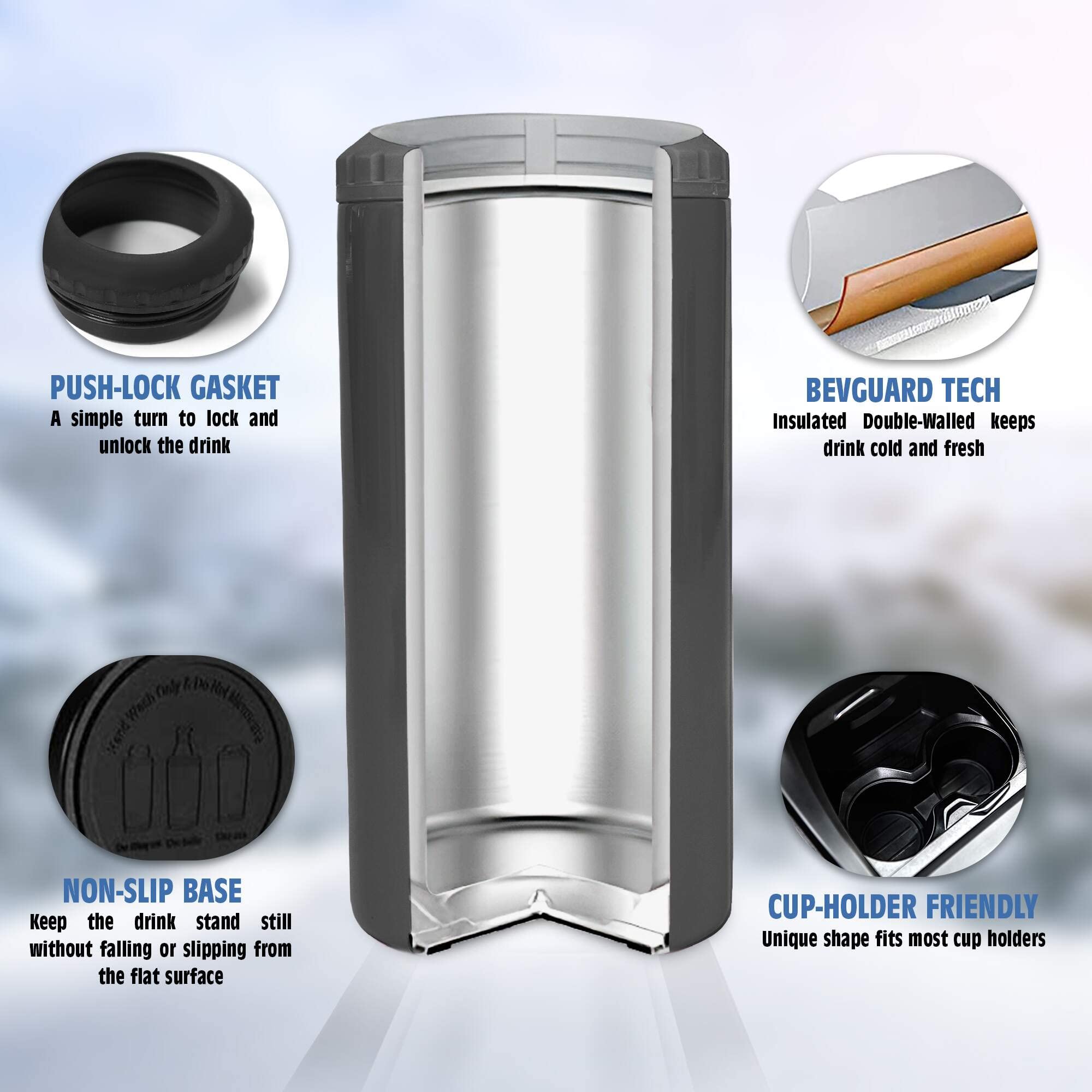 Sandjest travel mug stainless steel for durable daily use
