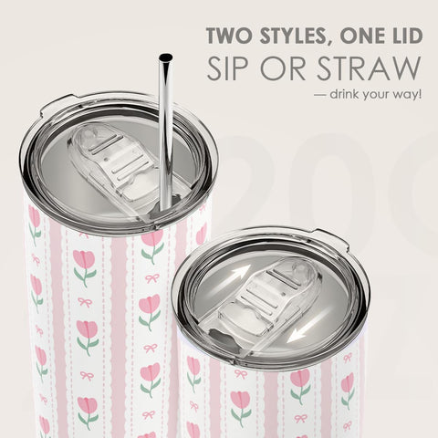 SANDJEST Tulip Tumbler fits most cup holders for daily use.