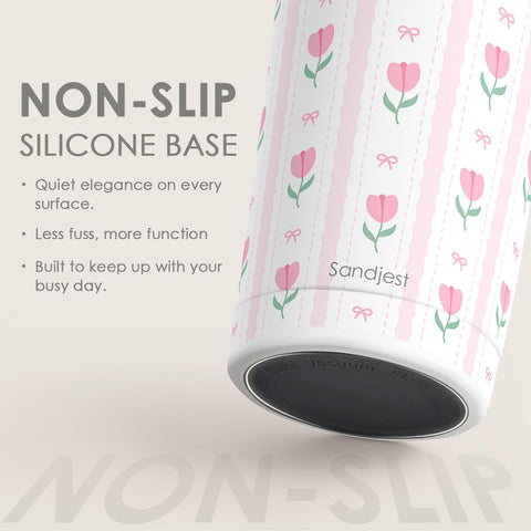 SANDJEST Tulip Tumbler held in hand with comfortable grip.