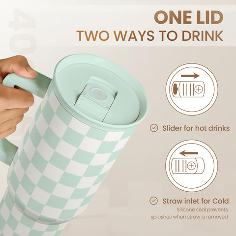 SANDJEST double-wall construction minimizes condensation and keeps beverages stable