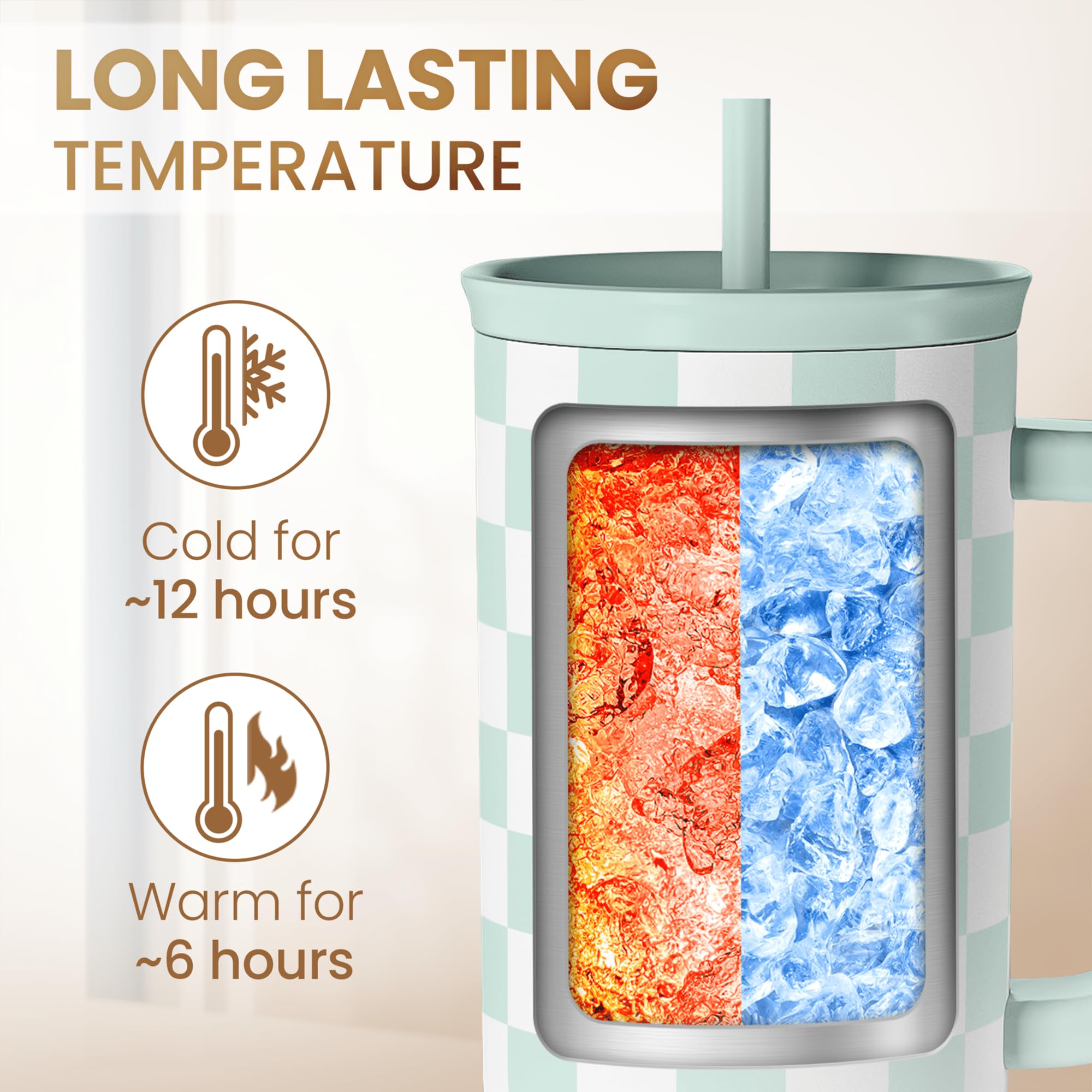 SANDJEST 40-ounce capacity reduces refills during workouts and commutes