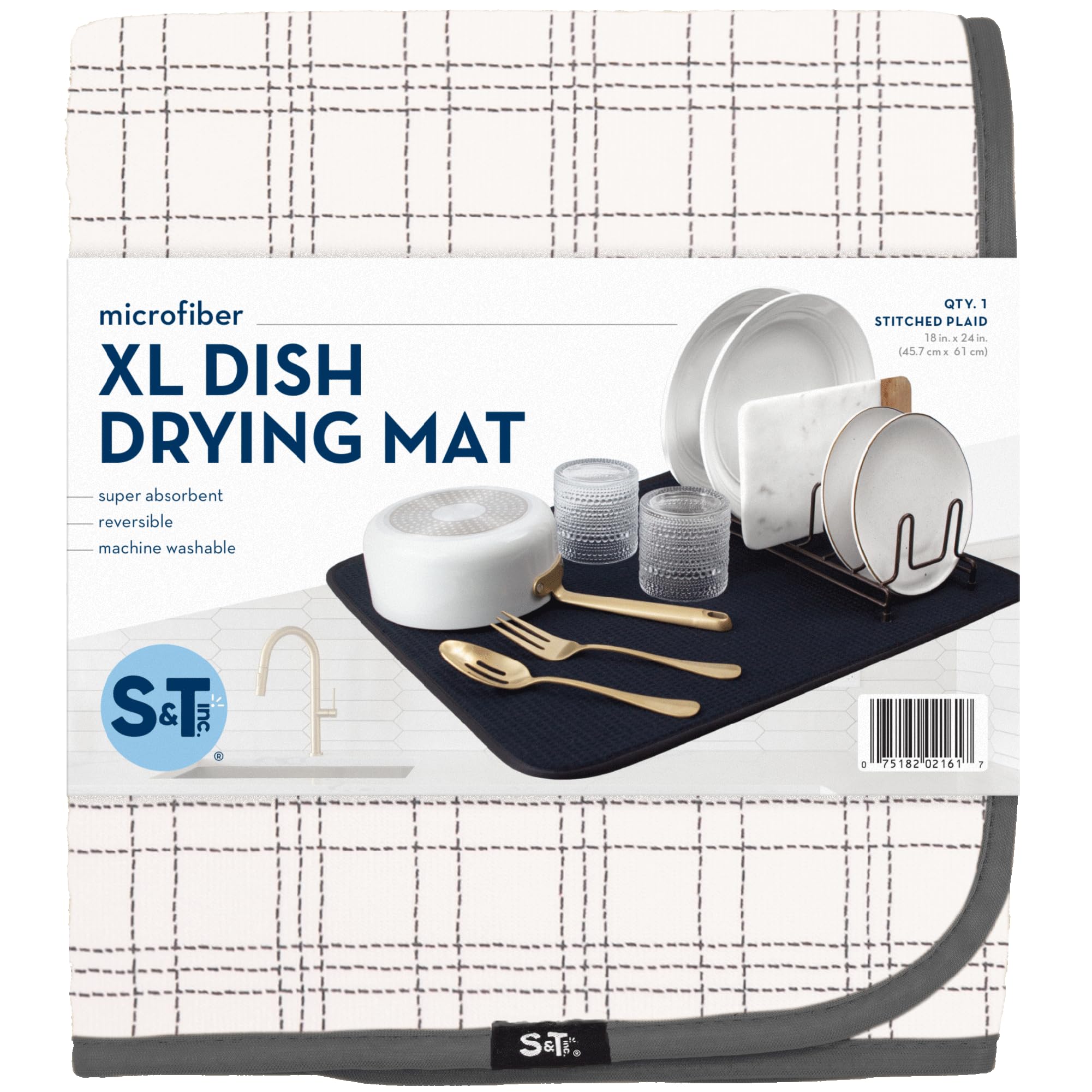 S&T INC. Counter-mat keeps kitchens tidy and ready for quick cleanup.