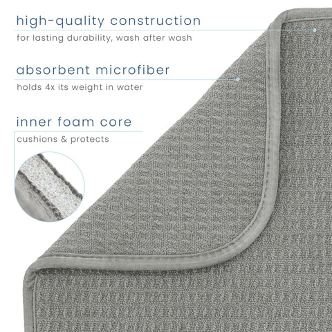 S&T INC. countertop drying mat catches drips from the rack, protecting counters.