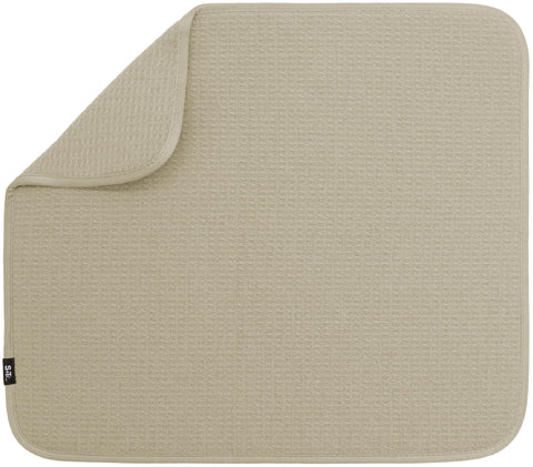 S&T INC. dish drying mat front view shows large 16x18 size for drying dishes and preventing water spots.