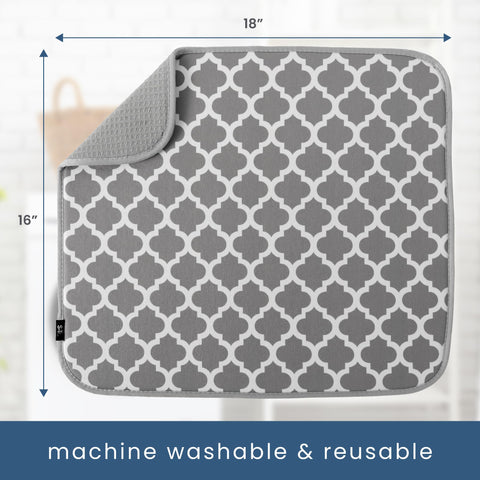 S&T INC. Dish Drying Mat machine washable for easy care.