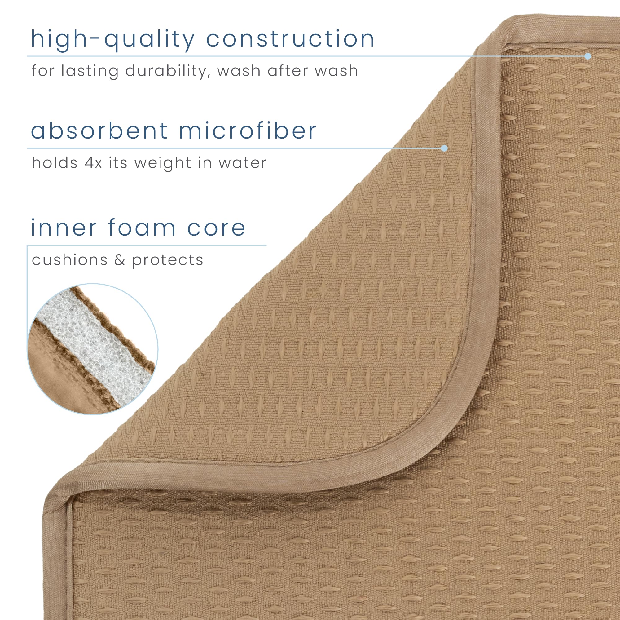 S&T INC. almond mat cushions delicate dishes for added protection during drying.